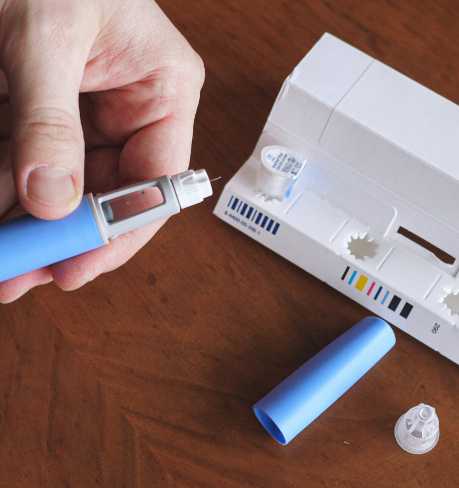 Aufnahme einer Abnehmspritze